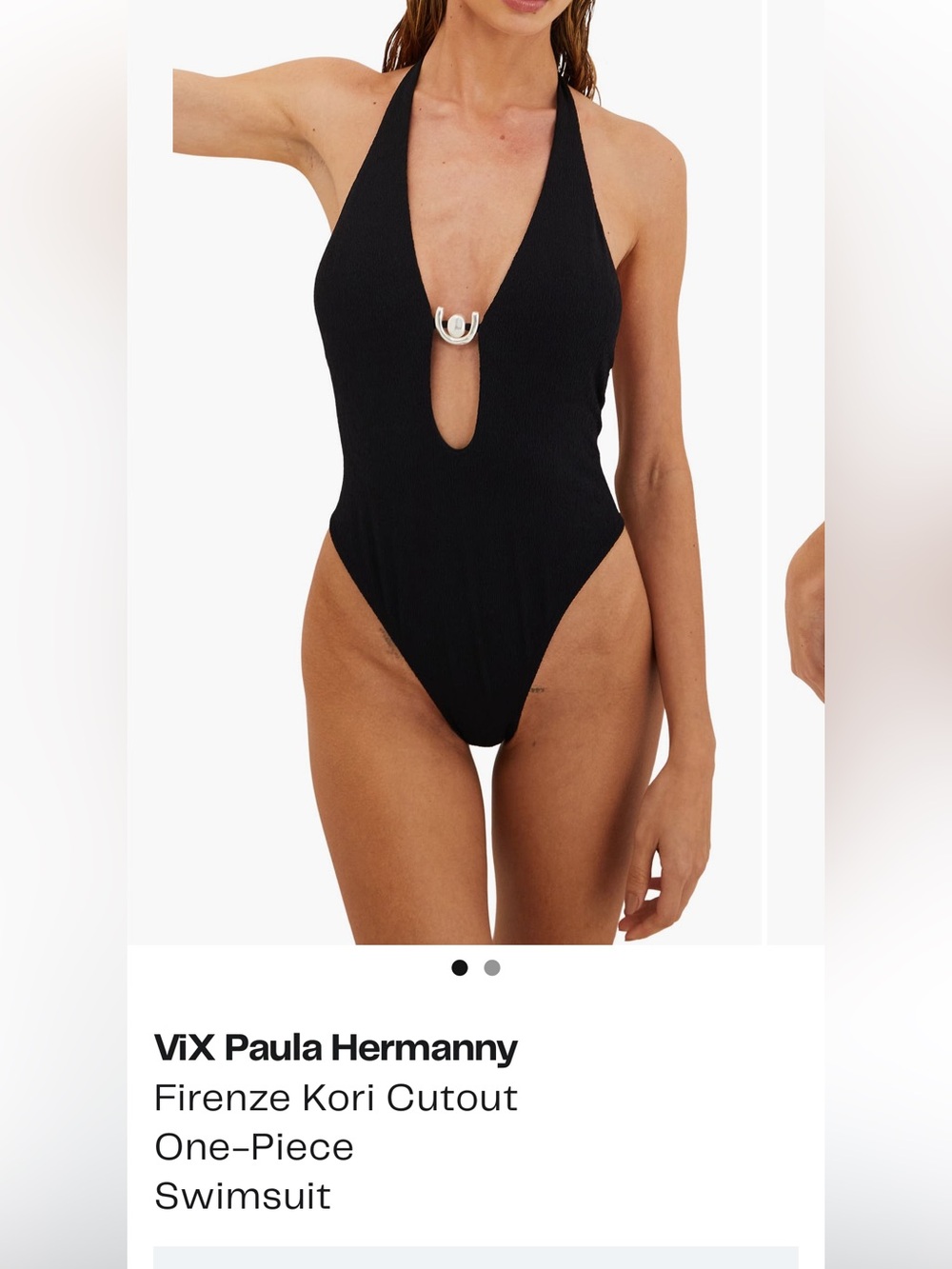 ViX Firenze Kori Cutout One-Piece Swimsuit - Black